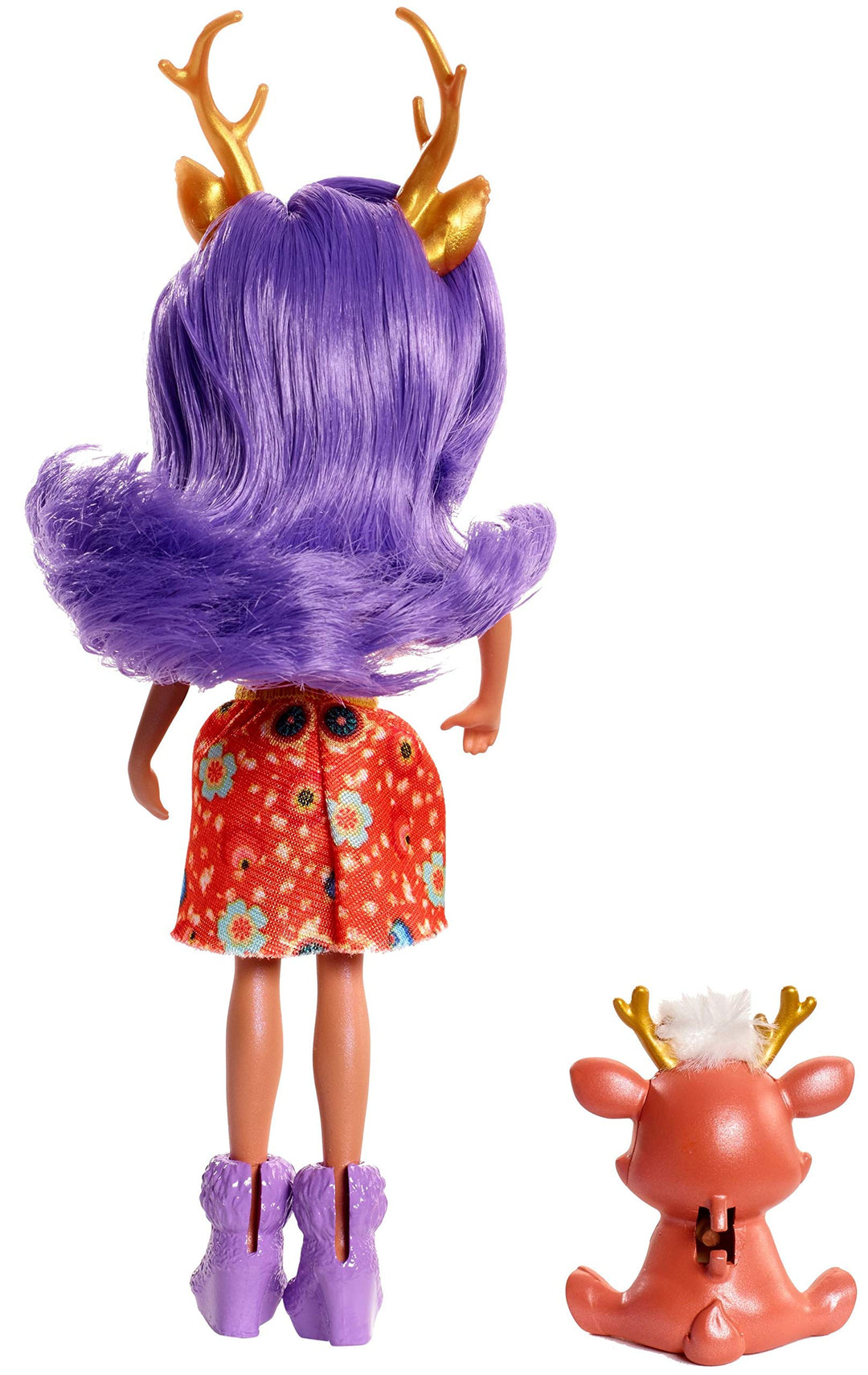 Enchantimals Danessa Deer Doll with Sprint Deer Figure, 6-inch Small Doll with Removable Skirt &amp; Accessories