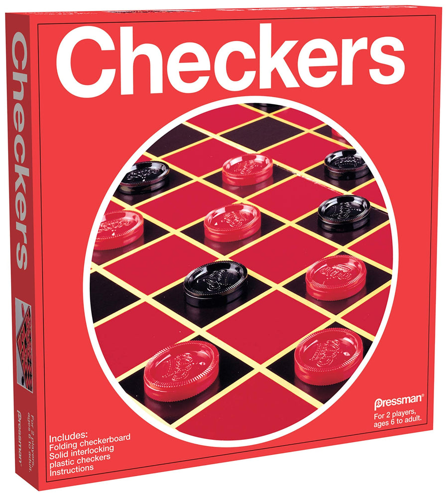 Checkers -- Classic Game With Folding Board and Interlocking Checkers ,5