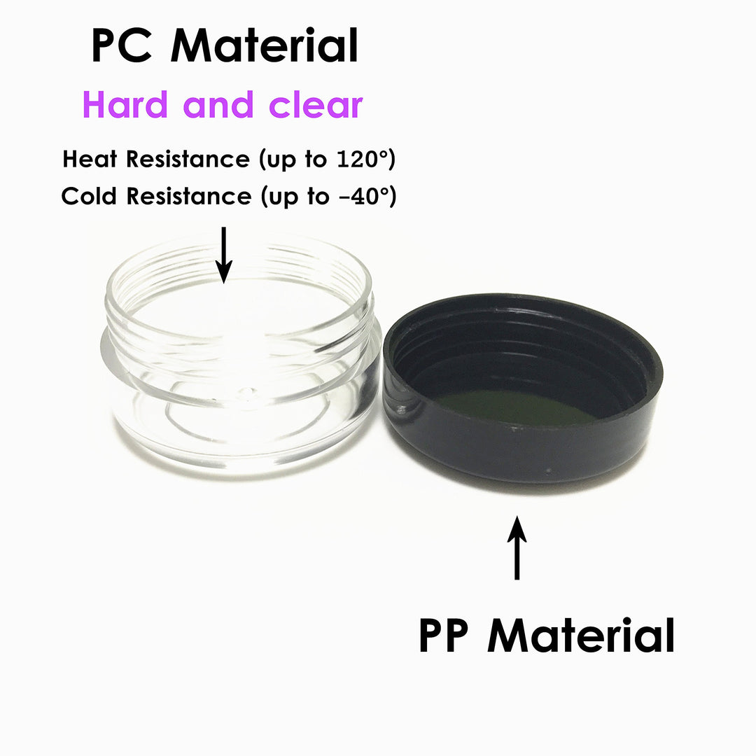 40 Pack, Black: 10Gram/10Ml Round Clear Empty Container Jars with Black Screw Lids Bulk for Lip Balms, Makeup Samples - Bpa Free (40 Pack, Black)