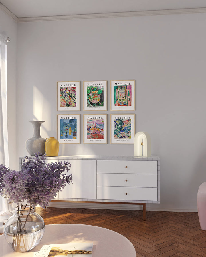 Aesthetic Posters, Matisse Poster - Set of 6 Matisse Wall Art, Wall Posters Aesthetic, Matisse Prints, Art Exhibition Poster, Mattise Art, Summer Matisse Art Print (8 x 10, UNFRAMED)