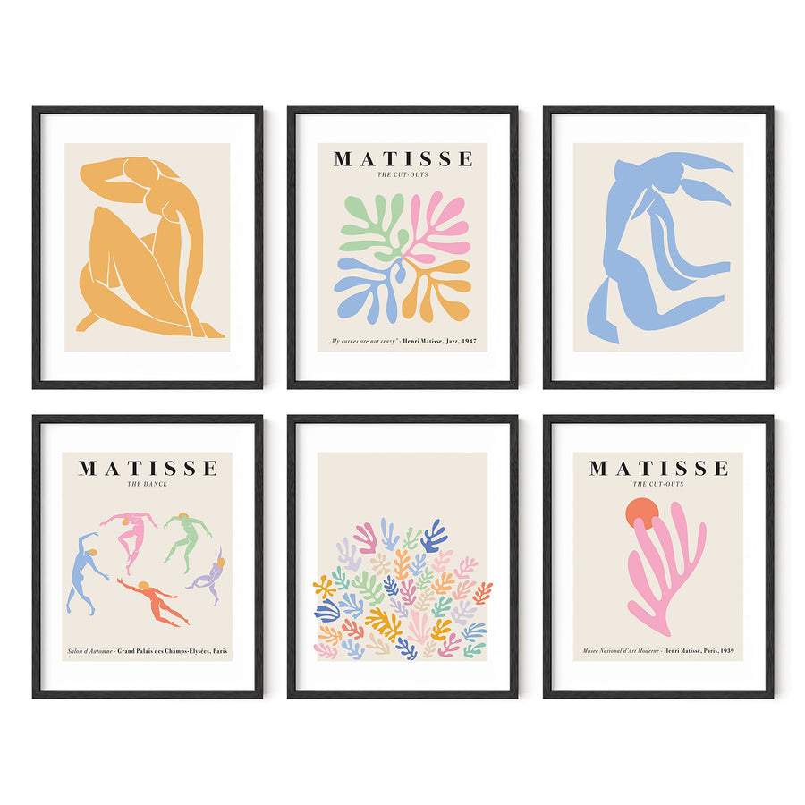 Matisse Poster Pack, Matisse Wall Art, Matisse Poster Set, Poster Sets for Room Aesthetic, Minimalist Wall Prints, Danish Pastel Room Decor Aesthetic, Matisse Poster (Unframed, 8x10)