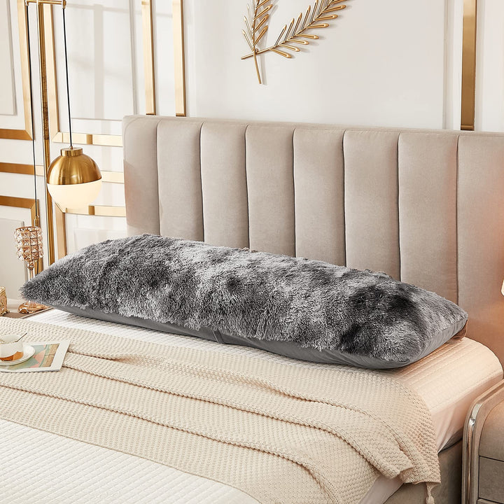 JAUXIO Faux Fur Fluffy Body Pillow Cover Luxury Shaggy 