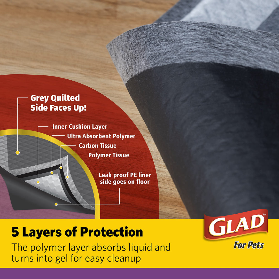 Glad for Pets Extra Large Charcoal Dog Training Pads - 