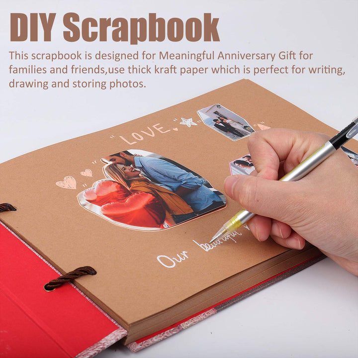Our Adventure Book Scrapbook Pixar Up Handmade DIY Family Scrapbook Photo Album Expandable 11.6x7.5 Inches 80 Pages with Photo Album Storage Box DIY Accessories Kit Mothers Day Gifts