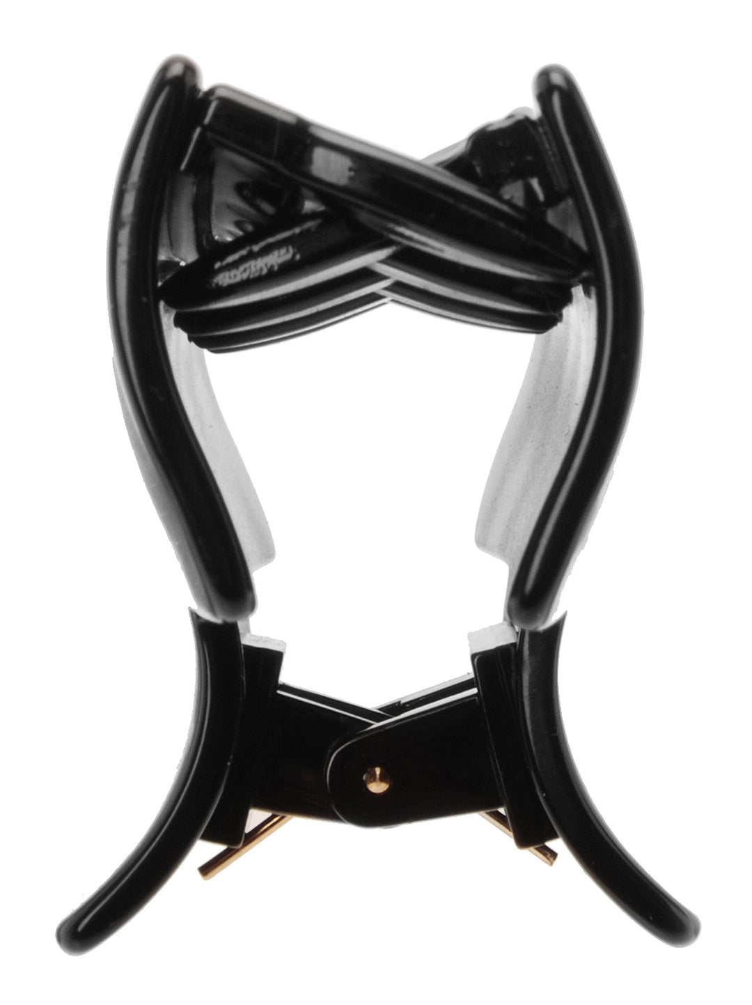 Large Solid Rectangle Jaw Black