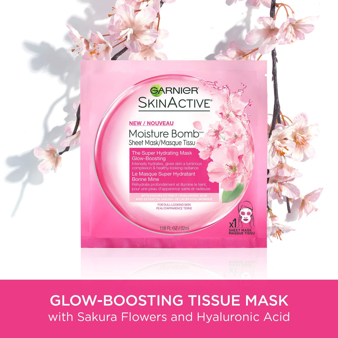 Skinactive Moisture Bomb Glow-boosting Sheet Mask, 1.08 Oz