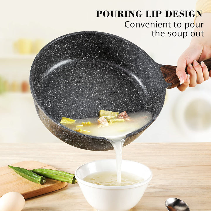 SENSARTE Nonstick Deep Frying Pan Skillet, 10/11/12-inc