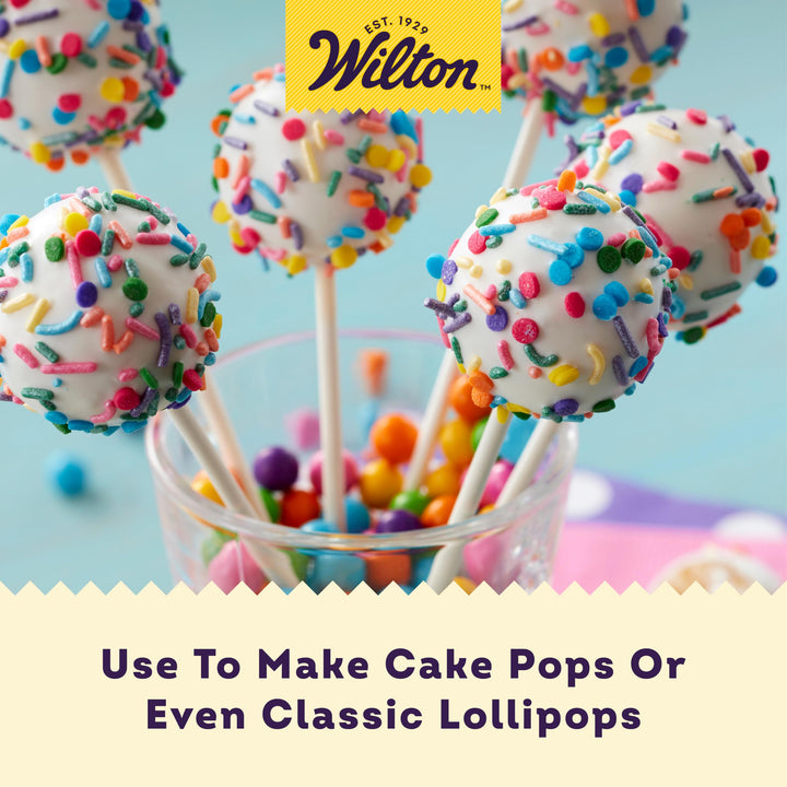 White 6-Inch Lollipop Sticks, Cake Pop Sticks, 100-Count Currenlty #1 item for lollipop sticks search