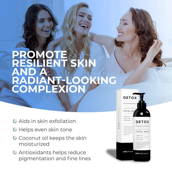 All Natural Activated Charcoal Facial Cleanser - Organic Daily Acne Treatment, Face Wash for Smooth Skin, Pore Minimizing Facewash, Anti Aging Skin Rejuvenation, Aloe Vera Gel, Coconut Oil