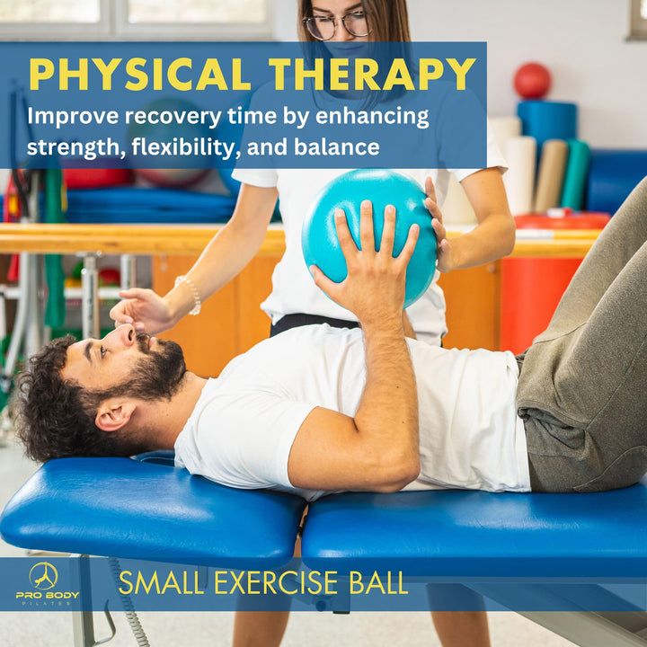Ball Small Exercise Ball, 9 Inch Barre Ball, Mini Soft Yoga Ball, Workout Ball for Stability, Barre, Ab, Core, Physio and Physical Therapy Ball at Home Gym &amp; Office (Blue)