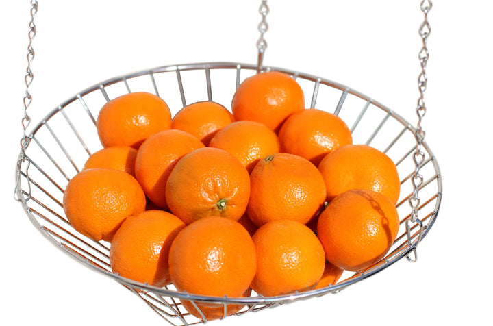 Deco Brothers Hanging Fruit Basket, 3-Tier, Chrome