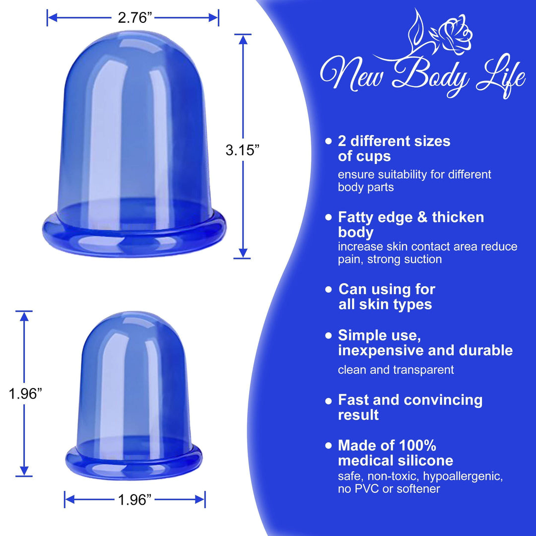 Cupping Therapy Set for Cellulite Massage - Silicone Su