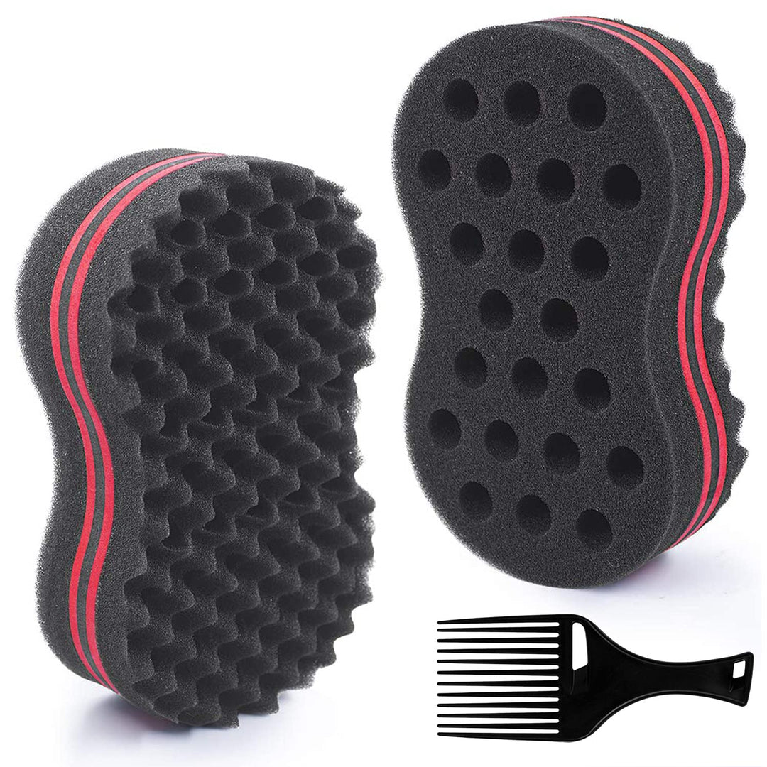 Big Holes Double Sides Barber Hair Brush Twist Sponge Make Dreads Locking Twist Coil Afro Locs Hole 16mm/0.62in (1 Pack)
