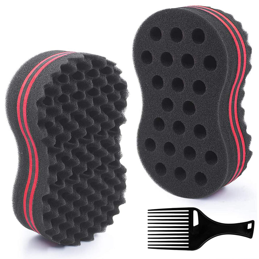 Big Holes Double Sides Barber Hair Brush Twist Sponge Make Dreads Locking Twist Coil Afro Locs Hole 16mm/0.62in (1 Pack)