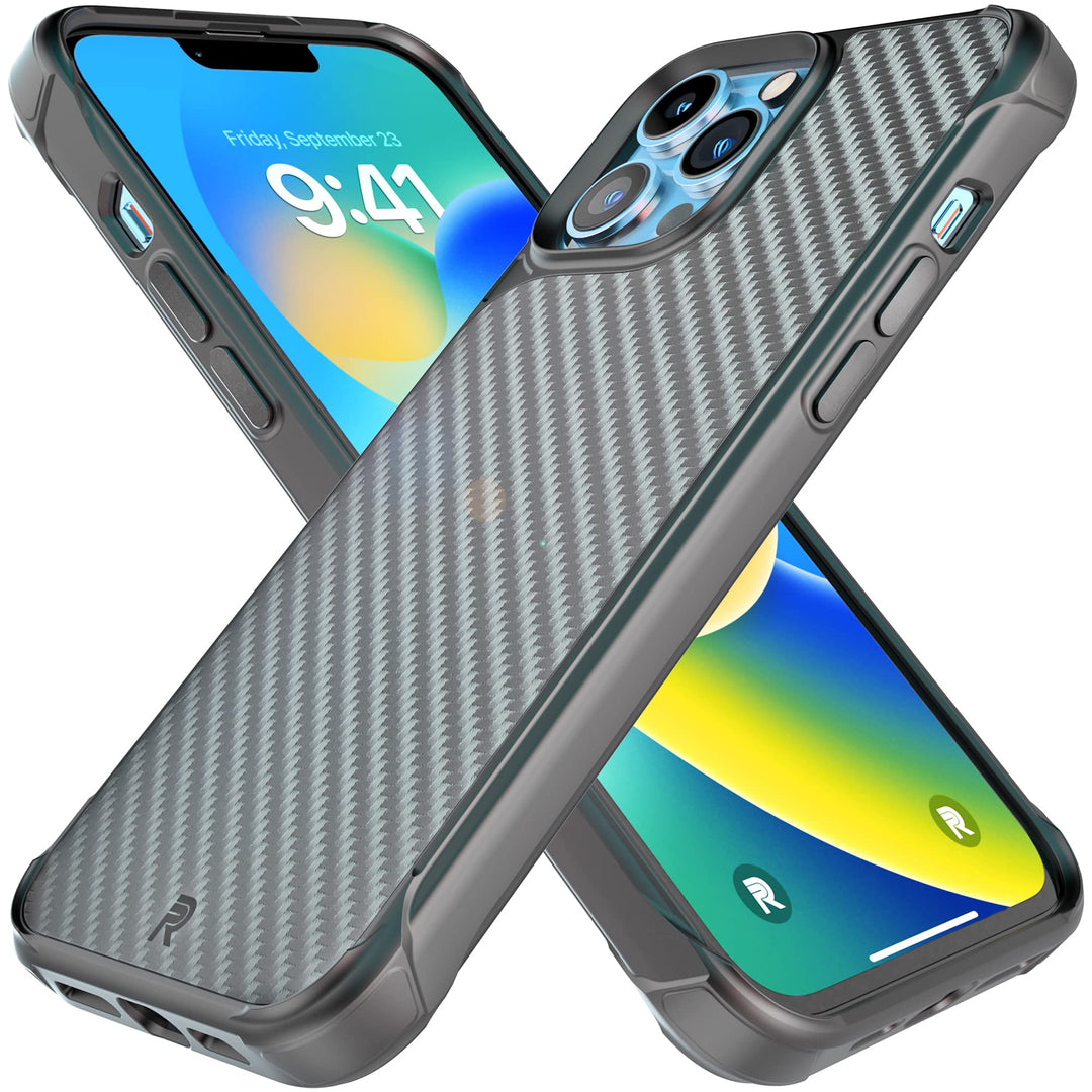 Case for iPhone 13 Pro Max [Gen-3 Aramid Fiber] Strong MagSafe Compatible, Protective Shockproof Corners, Premium Metal Buttons, Slim Fit Grip Cover 6.7 Inch Phone 2021 (Black)