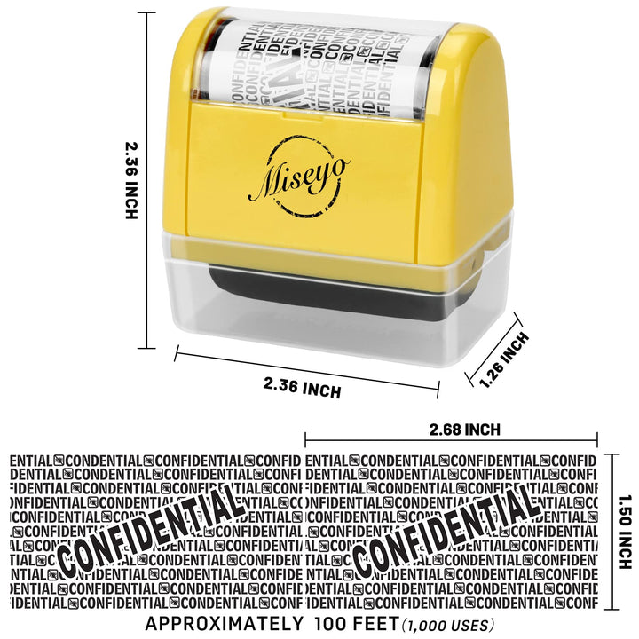 Miseyo Wide Roller Stamp Identity Theft Stamp 1.5 Inch 