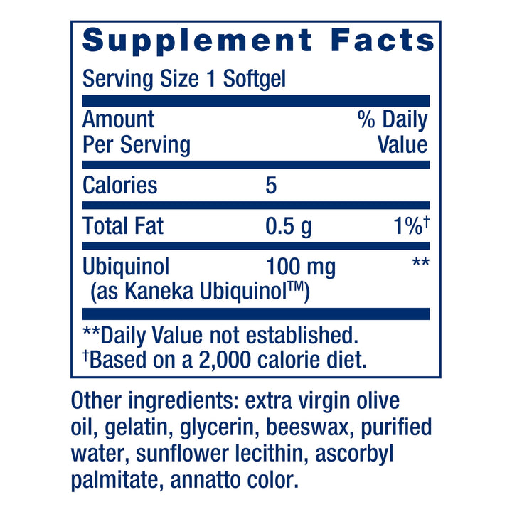 Super Ubiquinol CoQ10 100 mg – For Heart Health &amp; Anti-Aging - Cholesterol &amp; Energy Management Supplement – Coenzyme Q10 for Organs - Gluten-Free, Non-GMO – 60 Softgels