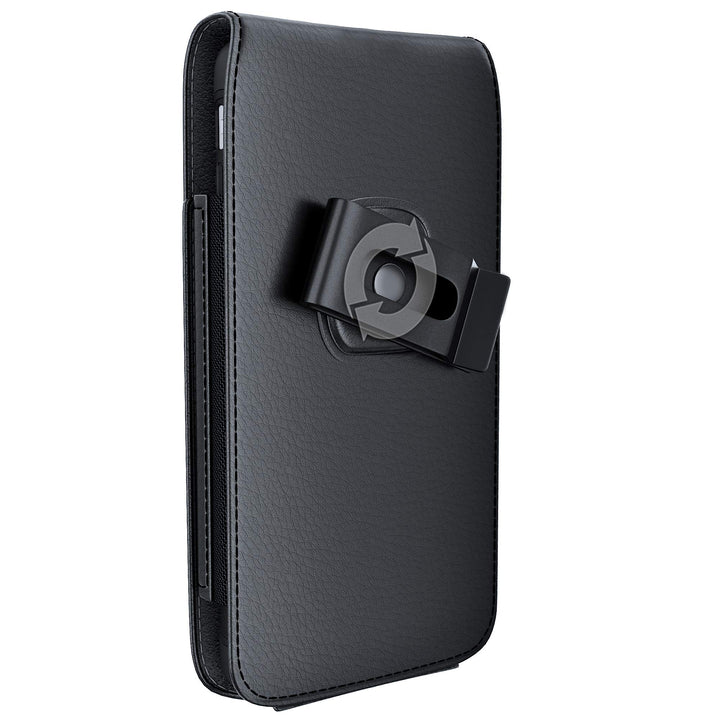 :iPhone 6 6s 7 Plus Vertical Leather Belt Case Clip Holster Pouch Carrying Sleeve (Fits iPhone 6 Plus 6s Plus 7 Plus With Otterbox Defender Case / Symmetry Case / Commuter Case / Lifeproof Case On)
