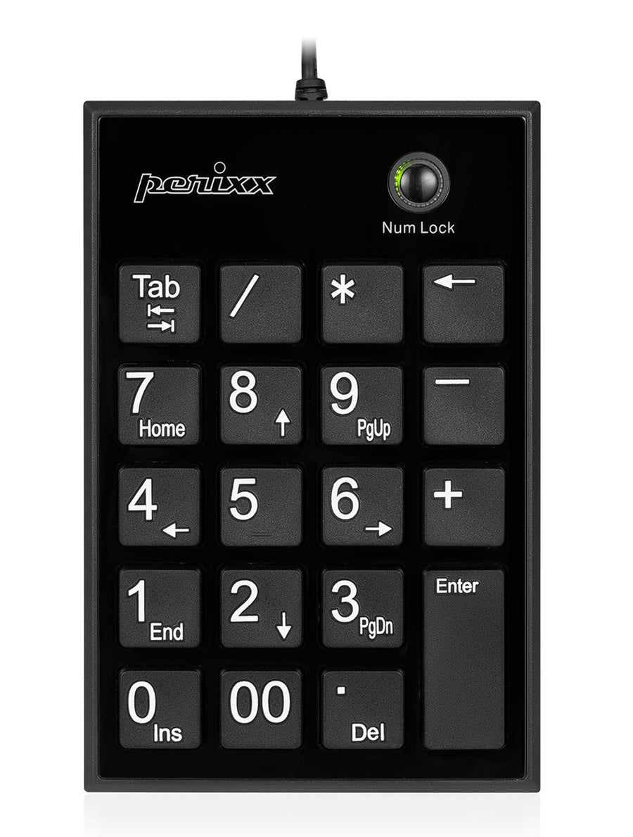 Perixx PPD-202 Wired 19 Keys Slim Numeric Keypad, Big P