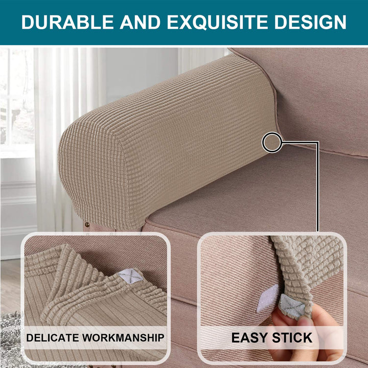 Turquoize Stretch Armrest Covers for Chairs and Sofas C