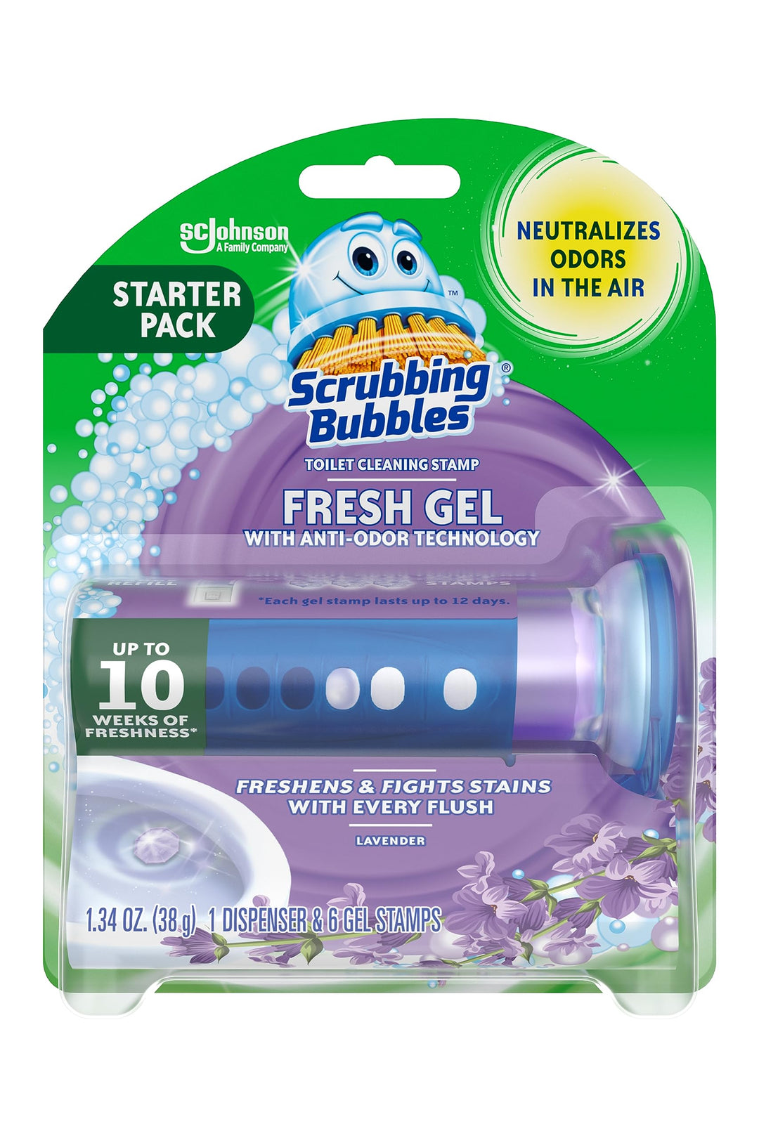 Scrubbing Bubbles Fresh Gel Toilet Bowl Cleaning Stamps