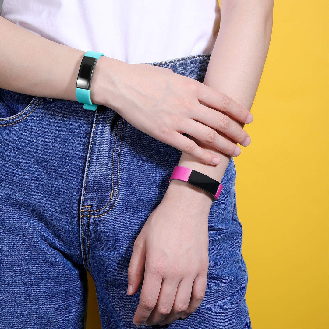 Bands Compatible with Fitbit Inspire 2 Bands for Women, Soft Bands Compatible with Fitbit Inspire Bands, Sports Bands Compatible with Fitbit Inspire HR Bands, Large, Rose Pink, Teal, Plum
