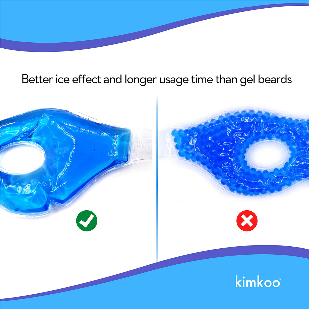 Kimkoo Gel Eye Mask Cold Pads&amp;Cool Compress for Puffy Eyes and Dry Eye,Cooling Eye Ice Masks Gel Blue*1