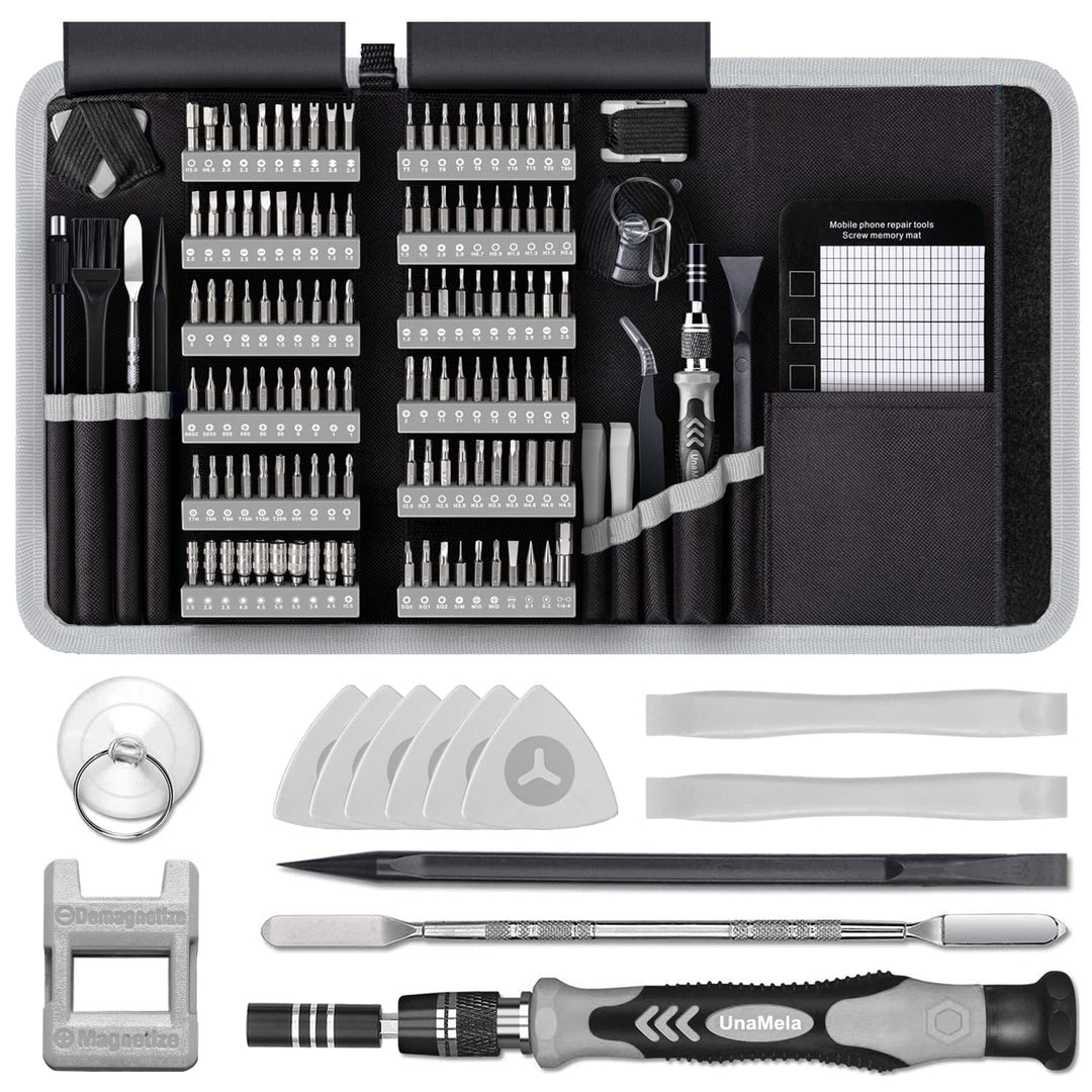 Precision Screwdriver Set, Unamela 139 in 1 Computer Repair Tool Kit with 120 Bits, Magnetic Electronic Screwdriver Kit Compatible for Laptop, PC, MacBook, iPhone, Tablet, PS4, Xbox, Game Console