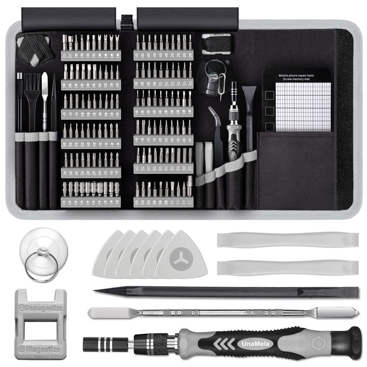 Precision Screwdriver Set, Unamela 139 in 1 Computer Repair Tool Kit with 120 Bits, Magnetic Electronic Screwdriver Kit Compatible for Laptop, PC, MacBook, iPhone, Tablet, PS4, Xbox, Game Console
