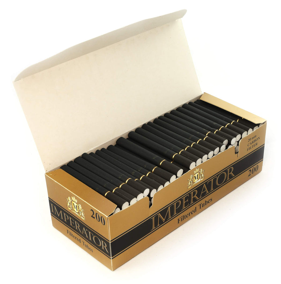 Imperator Carbon 200 filtered Cigarette tubes Black col