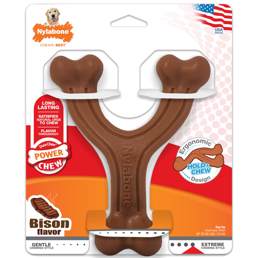 Ergonomic Hold & Chew Wishbone Power Chew Durable Dog Toy Large - Up to 50 lbs.