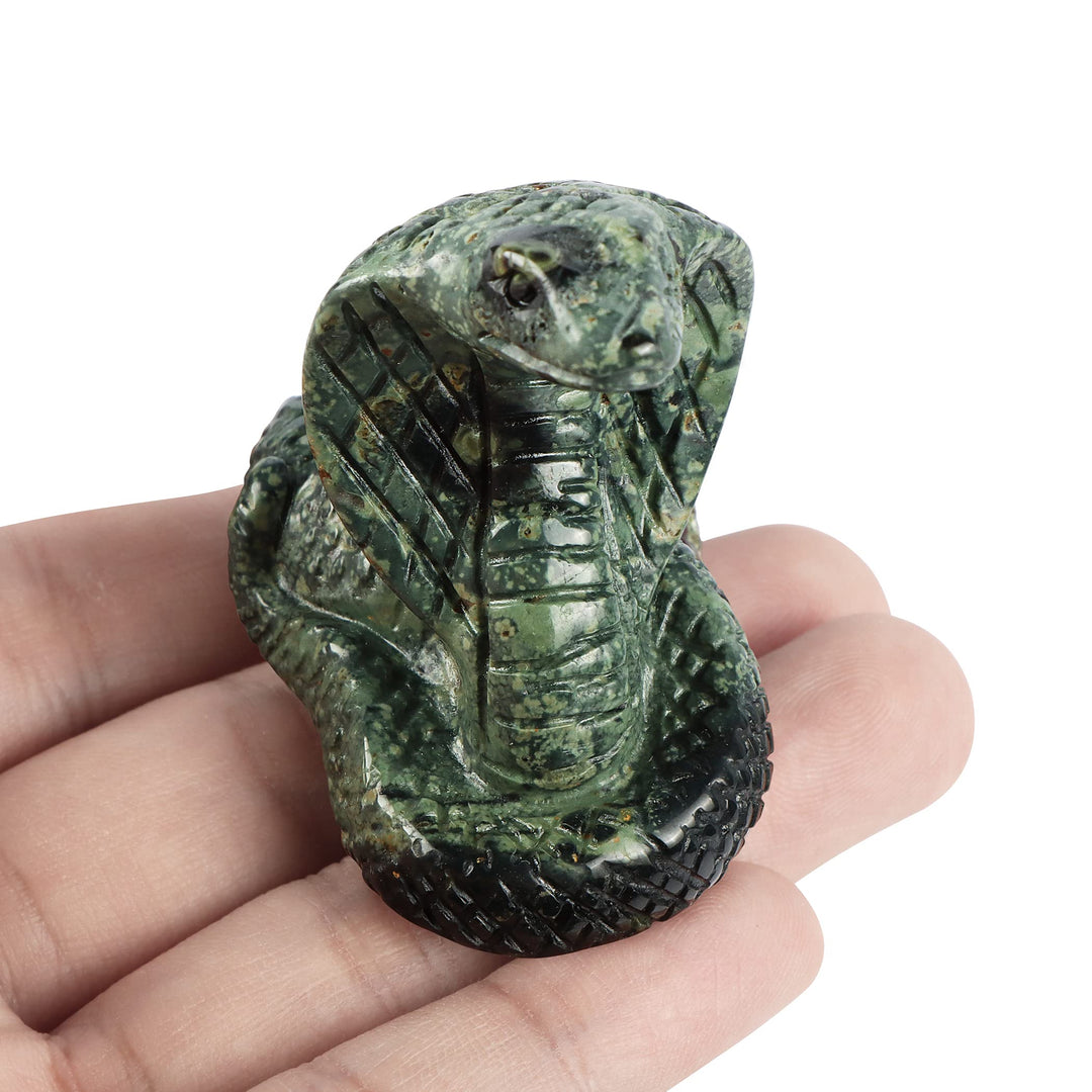 Artistone Kambaba Jasper Snake Statue 2 inch Hand Carve