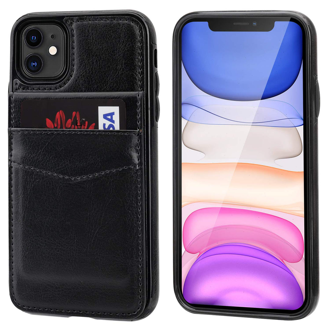 KIHUWEY Compatible with iPhone 11 Case Wallet with Cred
