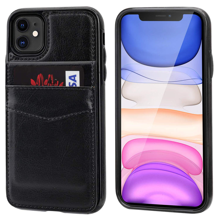 KIHUWEY Compatible with iPhone 11 Case Wallet with Cred