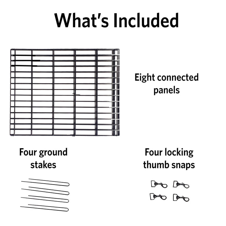 Dog Exercise Pen &amp; Playpen, 24 W x 24 H, No Door, Black B550-24