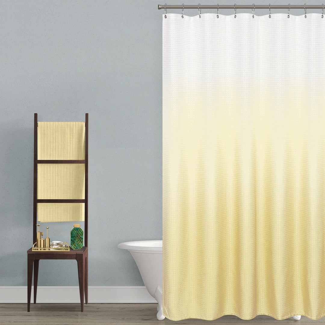 Mrs.Naturall Mellow Yellow Beige Shower Curtains for Ba