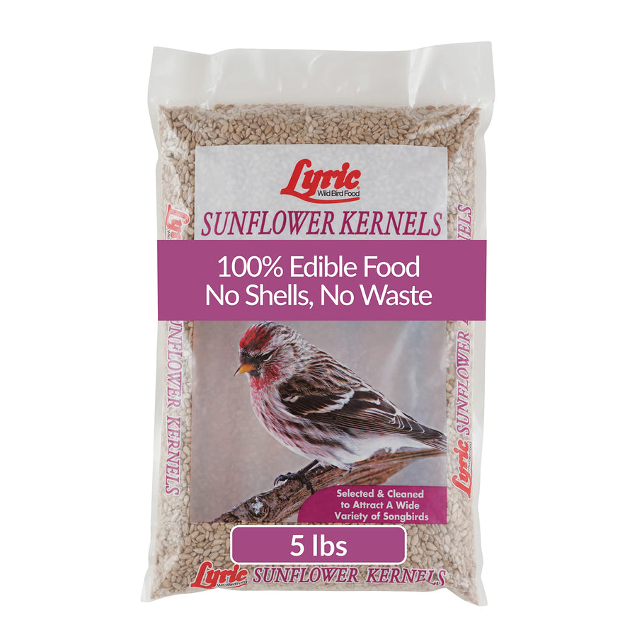 Sunflower Kernels Wild Bird Seed No Waste Bird Food Attracts Finches & More 5 lb. bag