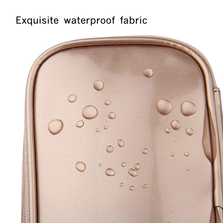 Makeup Bag for Women,Pouch Bag,Makeup Brush Bags Travel Kit Organizer Cosmetic Bag (cgold)