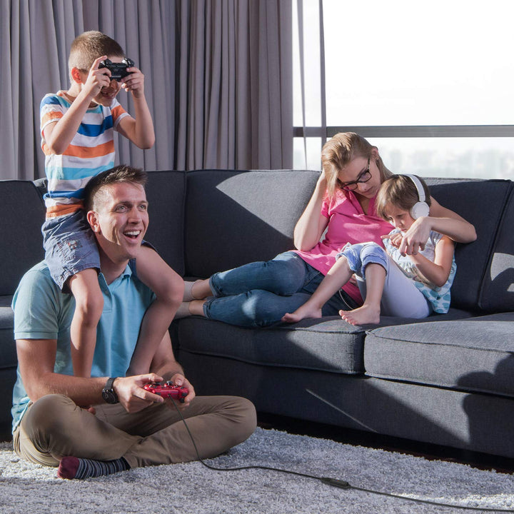 USB 3.0 Extension Cable 50 Feet Active USB 3.0 Extension Cable with 5V 2A Power Adapter, 15M USB Extender Male to Female Cord with 2 Chipsets Signal Booster for Xbox, PS4, VR, Webcam, etc