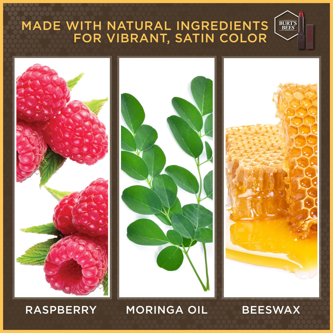 Burt&#39;s Bees 100% Natural Moisturizing Lipstick Ruby Ripple 1 Tube