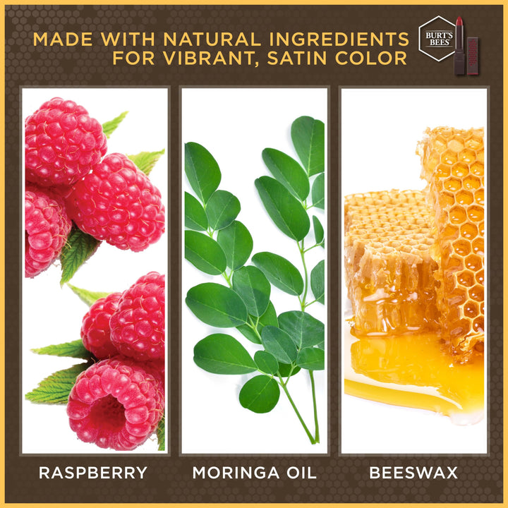 Burt&#39;s Bees 100% Natural Moisturizing Lipstick Ruby Ripple 1 Tube