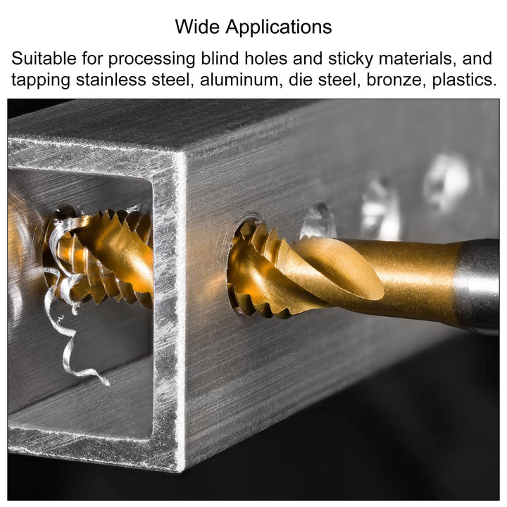 M5 x 0.8 Spiral Flute Tap and 4.2mm Twist Drill Bit Set, Metric Titanium Plated 6542 High Speed Steel Machine Threading Screw Thread Tap Drilling Tool