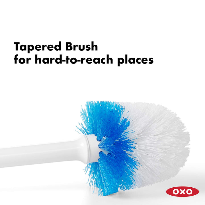 Good Grips Compact Toilet Brush &amp; Canister, White, 6 x 4-3/4 x 17-1/4 h
