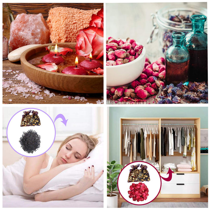 9 Bags Dried Flowers,100% Natural Dried Flowers Herbs Kit for Soap Making, DIY Candle Making,Bath - Include Rose Petals,Lavender,Don&#39;t Forget Me,Lilium,Jasmine,Rosebudsand More