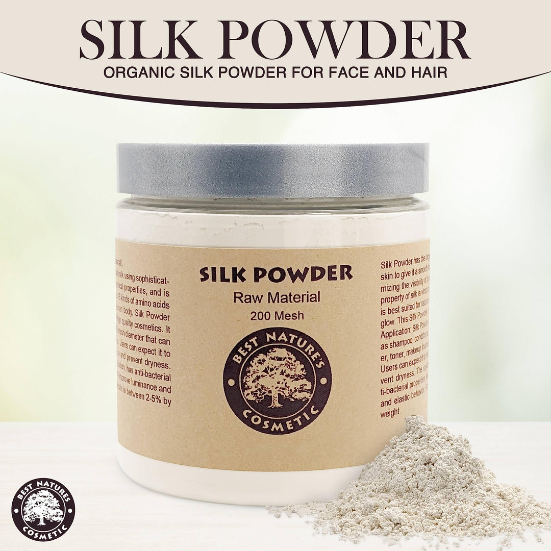 Best Nature&#39;s Silk Powder (8 fl oz | 240ml) - 100% RAW, Clean, Cosmetic Grade - Pure and Organic Silk powder for Face and Hair - Suitable for Use in Soap Making, Shampoo, Makeup, Hair Treatments …