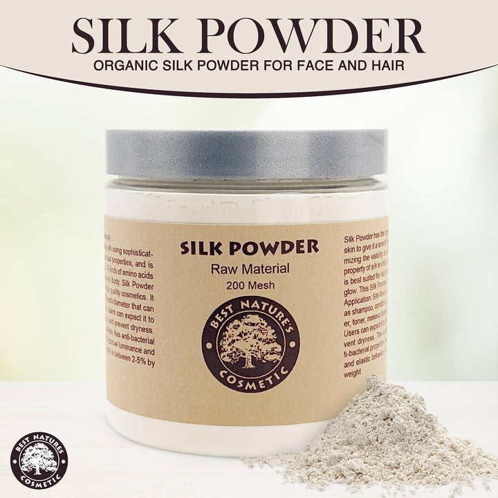 Best Nature&#39;s Silk Powder (8 fl oz | 240ml) - 100% RAW, Clean, Cosmetic Grade - Pure and Organic Silk powder for Face and Hair - Suitable for Use in Soap Making, Shampoo, Makeup, Hair Treatments …