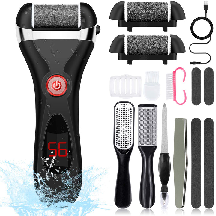 Electric Callus Remover for Feet Rechargeable, 15 in 1 Pedicure Tools Kit Foot Scrubber Dead Skin Remover Foot Files Scraper for Foot Spa Women and Men Feet Care