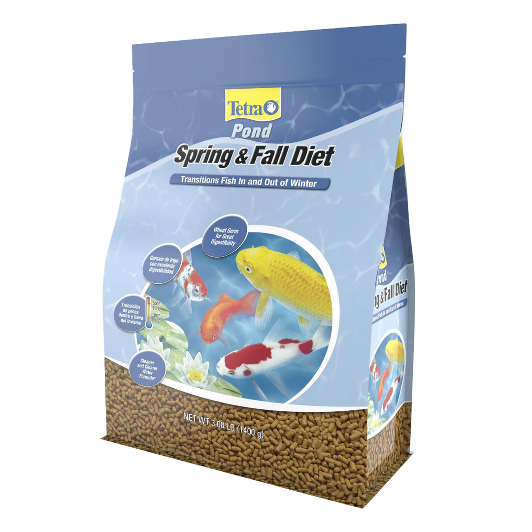 Pond Spring And Fall Diet 3.08 Pounds, Pond Fish Food, For Goldfish And Koi, 7 L