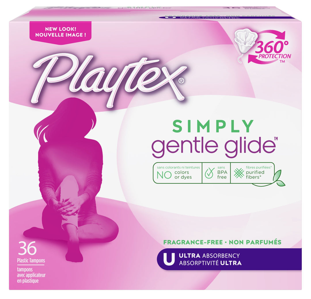 Playtex Simply Gentle Glide Tampons, Ultra Absorbency, 
