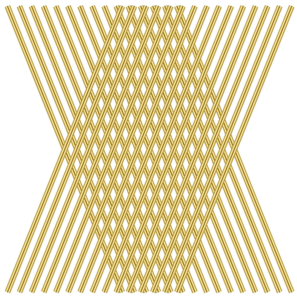 30 Pieces 12 inches 1/25 inch/1.0mm Brass Round Rods, Brass Rods Lathe Bar Stock, 1/25 inch/1.0mm in Diameter 12 inches in Length